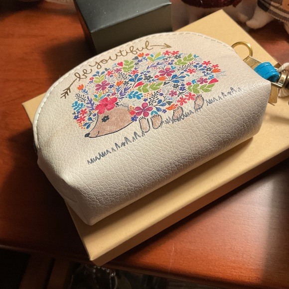 NATURAL LIFE Handbags - Natural Life Floral Hedgehog Coin Purse nwt